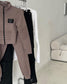 Taupe Ribbed Zip-up Pre order